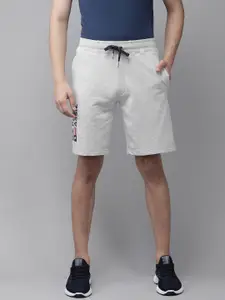 U.S. Polo Assn. Men Grey Melange Printed Regular Shorts
