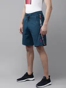 U.S. Polo Assn. Men Navy Blue Solid Regular Shorts