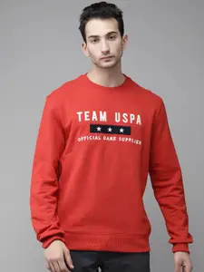 U.S. Polo Assn. U S Polo Assn Men Red Logo Embroidered Sweatshirt