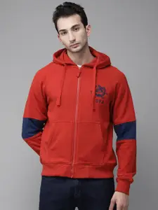 U.S. Polo Assn. U S Polo Assn Men Red Hooded Sweatshirt