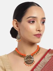 ASMITTA JEWELLERY ASMITTA JEWELLERY Gold Toned Multi Beads Necklace Set