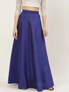 Studio Shringaar Blue Flared Maxi Skirt