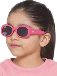 Carlton London Girls Oval Sunglasses with UV Protected Lens