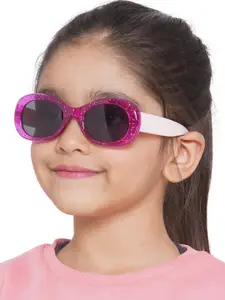 Carlton London Girls Oval Sunglasses with UV Protected Lens