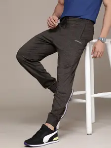 Calvin Klein Jeans Men Black Brand logo Printed Slim Fit  Joggers With Side Stripes