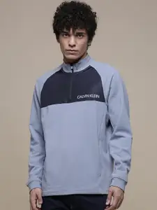 Calvin Klein Jeans Men Grey Colourblocked Sweatshirt
