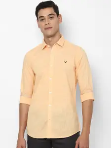 Allen Solly Men Orange Slim Fit Opaque Casual Shirt