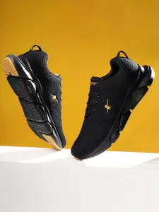 Sparx Men Black Mesh Running Non-Marking Shoes