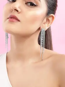 TOKYO TALKIES X rubans FASHION ACCESSORIES Silver Plated Contemporary Drop Earrings