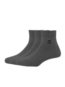 Allen Solly Pack Of 3 Charcoal Solid Above Ankle Length Socks