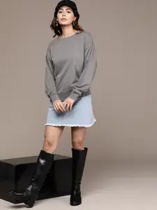 The Roadster Lifestyle Co.Women Drop Shoulder Sweatshirt