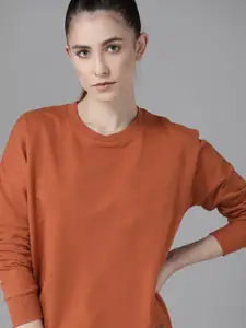 Roadster Roadster Women Rust Orange Sweatshirt