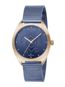 STRAND BY OBAKU Women Blue Brass Dial & Blue Straps Analogue Watch S719LXVLML-DT