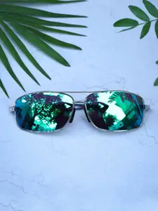 Carlton London Women UV Protected Lens Mirrored Rectangle Sunglasses