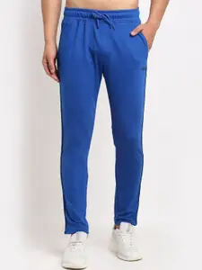 Club York Men Blue Solid Straight-Fit Track Pants