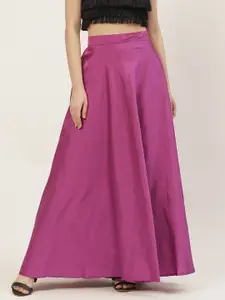 Studio Shringaar Purple Flared Maxi Skirt