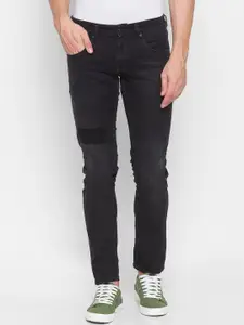 SPYKAR Men Black Skinny Fit Low-Rise Pure Cotton Jeans