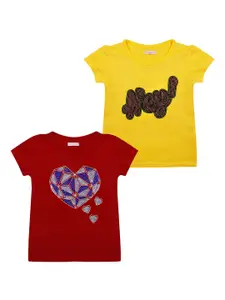 Luke & Lilly Girls Pack Of 2 T-shirts