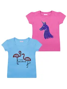 Luke & Lilly Girls Pack Of 2 T-shirts