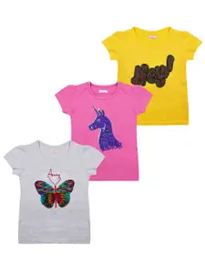 Luke & Lilly Girls Pack Of 3 T-shirts