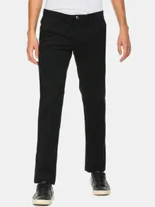 Arrow Sport Men Black Solid Regular Trousers