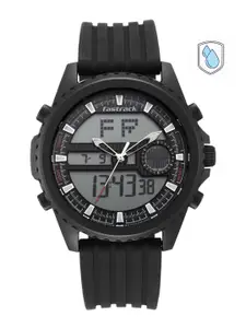 Fastrack Men Black Dial & Black Straps Analogue and Digital Watch 38064PP01