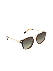 NUMI Men Grey Lens & Brown Full Rim Wayfarer Sunglasses N18102SCL1
