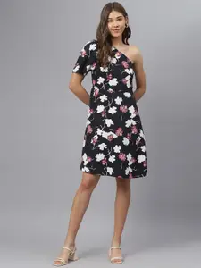 DEEBACO Red Floral Strapped Dress