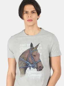 U.S. Polo Assn. Denim Co. Men Grey Printed T-shirt