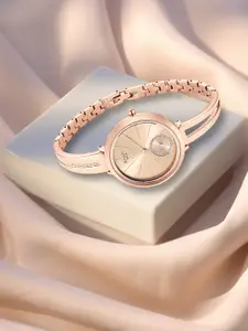 Titan Women Raga Viva Rose Gold Dial Metal Strap Analogue Watch 2647WM01