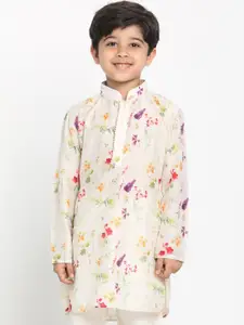 VASTRAMAY Boys Multicoloured Floral Printed Kurta