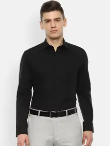 Louis Philippe Permapress Men Black Wrinkle Free Formal Shirt