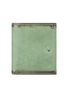 Hidesign Men Green Leather Two Fold Wallet