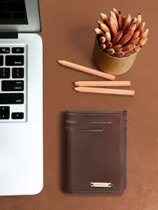 Hidesign Men Brown Leather Three Fold Wallet