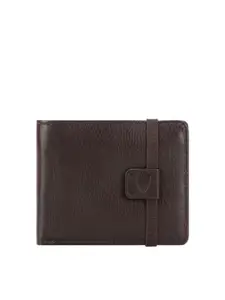 Hidesign Men Brown Textured Leather Two Fold Wallet