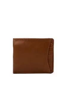 Hidesign Men Tan Textured Leather Two Fold Wallet