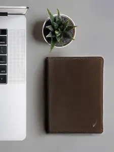 Hidesign Men Brown Leather Three Fold Wallet
