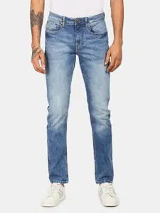 AD By Arvind Men Blue Slim Fit Heavy Fade Stretchable Jeans
