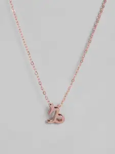Peora Rose Gold-Plated Capricorn Horoscope Zodiac Sign Pendant with Chain
