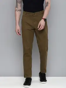 The Indian Garage Co Men Brown Slim Fit Trousers