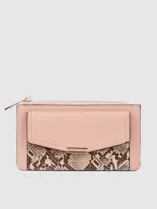 Accessorize Pink Printed Front Pocket Zip Purse