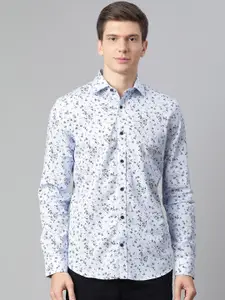 Matinique Men Blue Floral Opaque Printed Casual Shirt