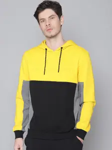 Antony Morato Men Yellow & Black Colourblocked Sweatshirt