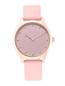 Titan Women Pink Embellished Dial & Pink Straps Analogue Watch 95125WP02