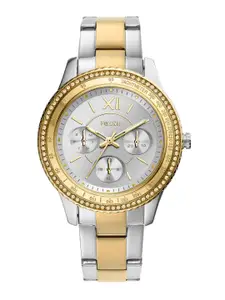 Fossil Women Silver-Toned Embellished Dial& Multicoloured  Analogue Watch ES5107