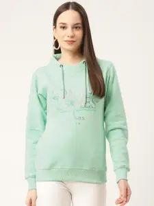 Duke Women Green Printed Sweatshirt