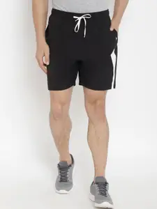PERFKT-U Men Black & White Outdoor Sports Shorts