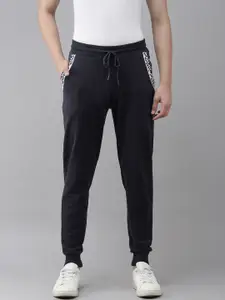 French Connection Men Navy Blue Solid Slim Fit Joggers