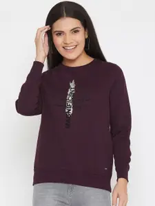 Crimsoune Club Women Purple Sweatshirt