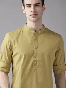 Roadster Men Khaki Solid Casual Shirt